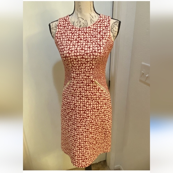 Anthoropologie Dresses & Skirts - Tabitha Anthoropologie Red, White, Geometric A-line Dress